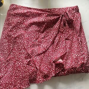 Red and White Polka Dot Skirt